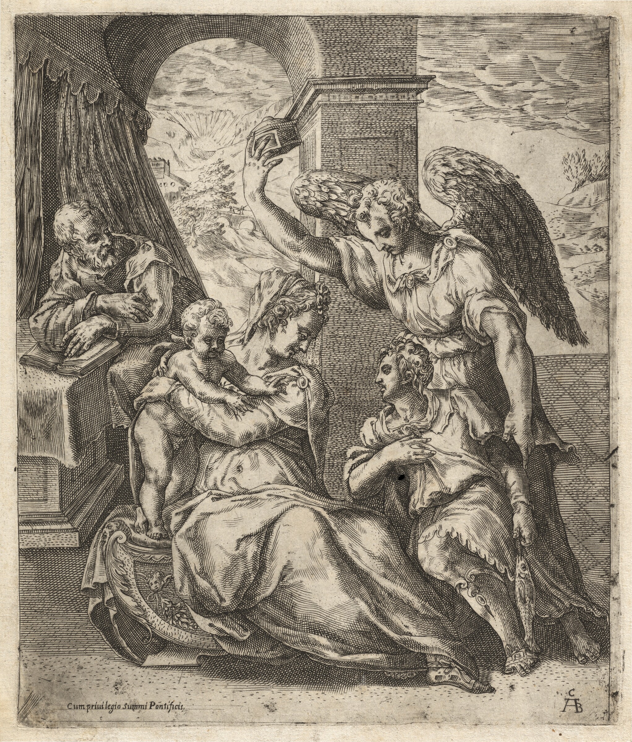 The Holy Family with Tobias and the Angel, Cherubino Alberti, c. 1574