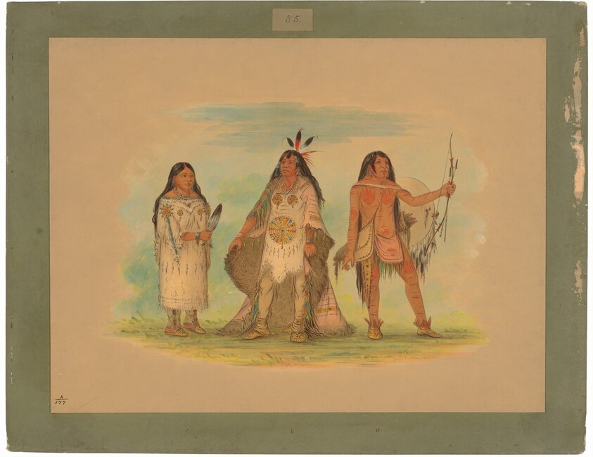 Three Minatarree Indians