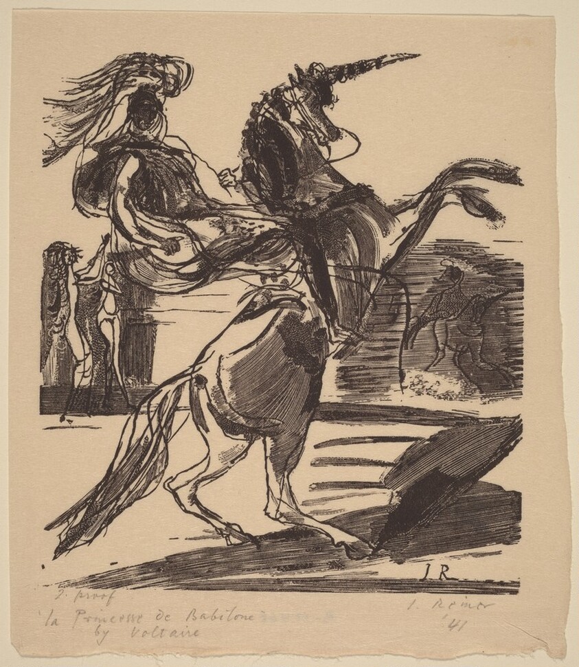 Illustration to Voltaire, "La Princesse de Babilone"