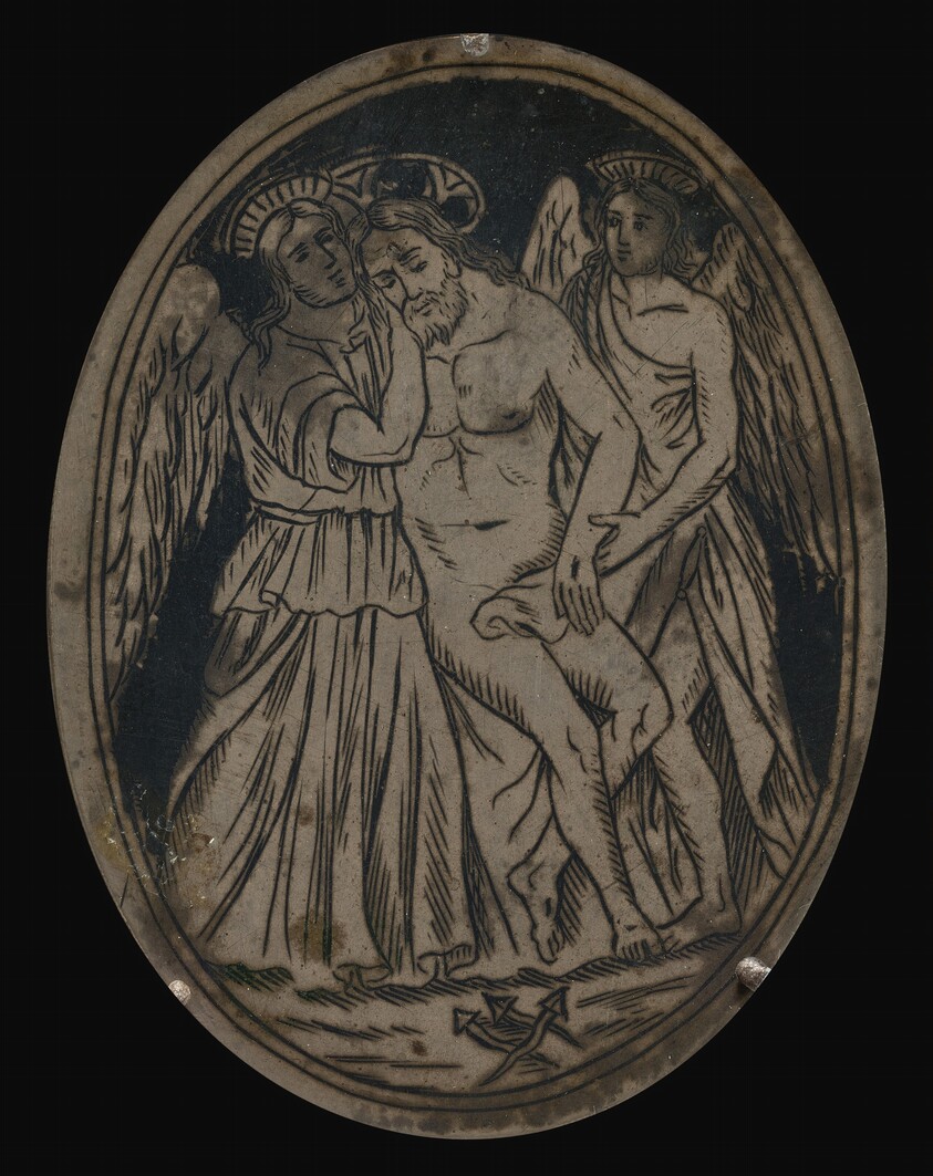 Dead Christ Supported by Two Angels