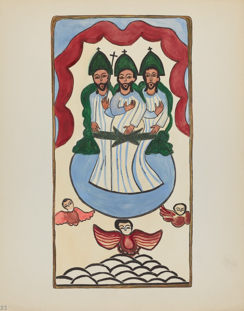 Plate 33: The Holy Trinity: From Portfolio "Spanish Colonial Designs of New Mexico"