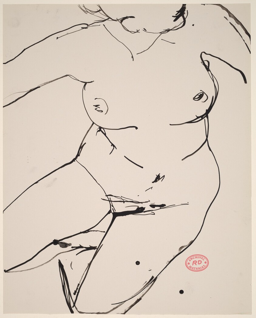 Untitled [bird's-eye view of a reclining female nude]