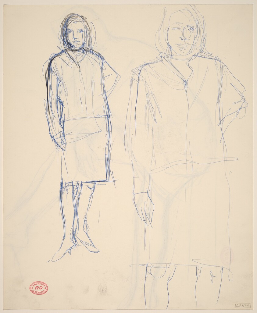 Untitled [two studies of a woman] [recto]