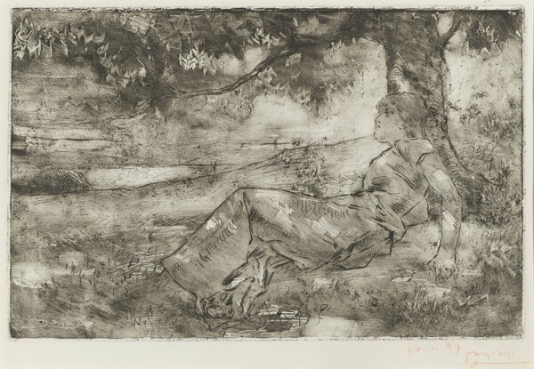 Young Girl under a Tree