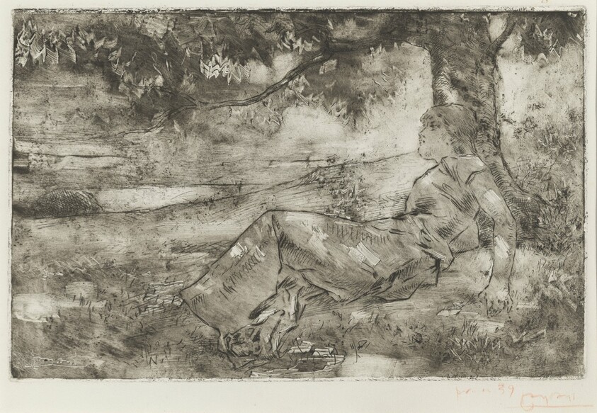 Young Girl under a Tree