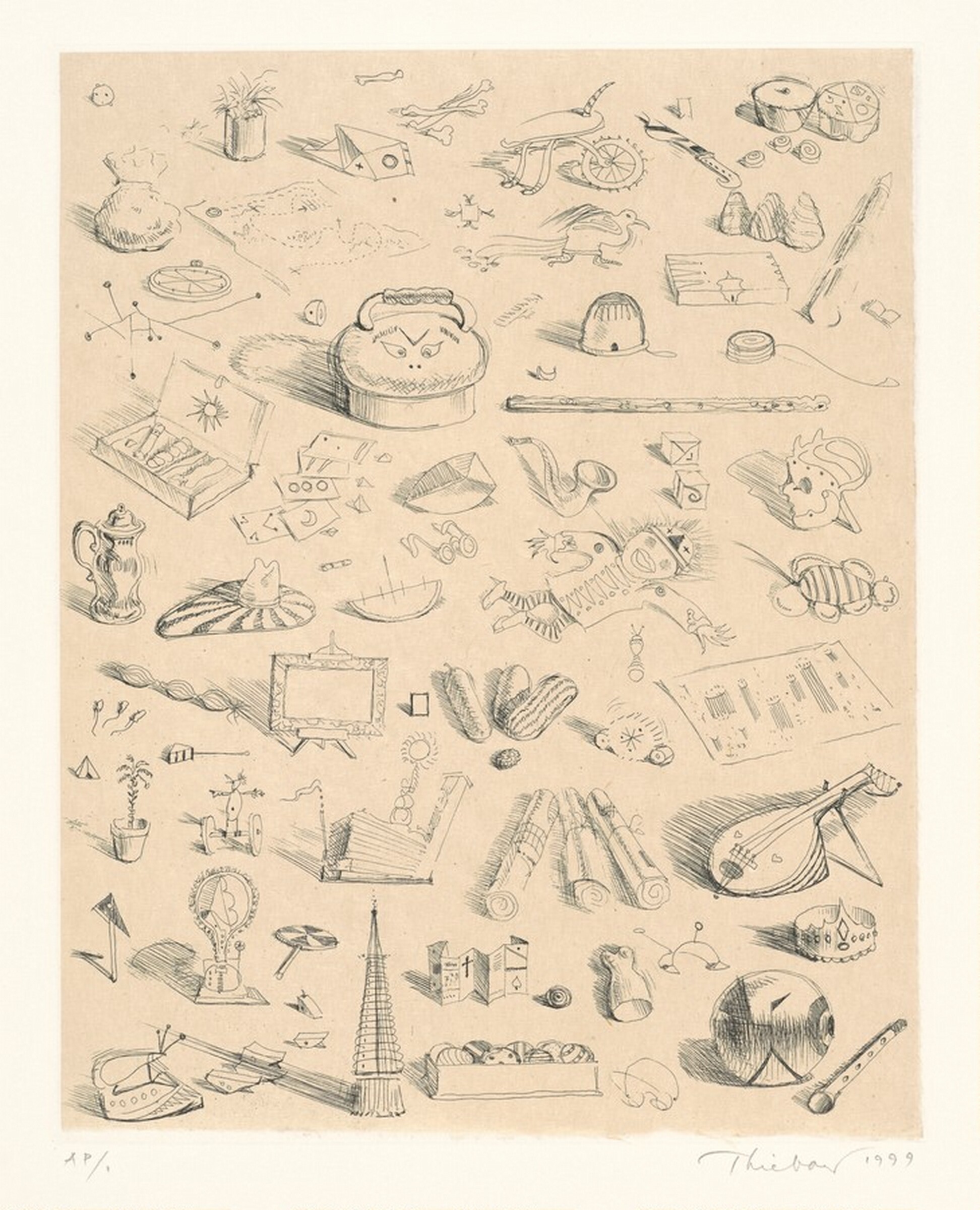 Souvenirs of Cities, Wayne Thiebaud, 1999