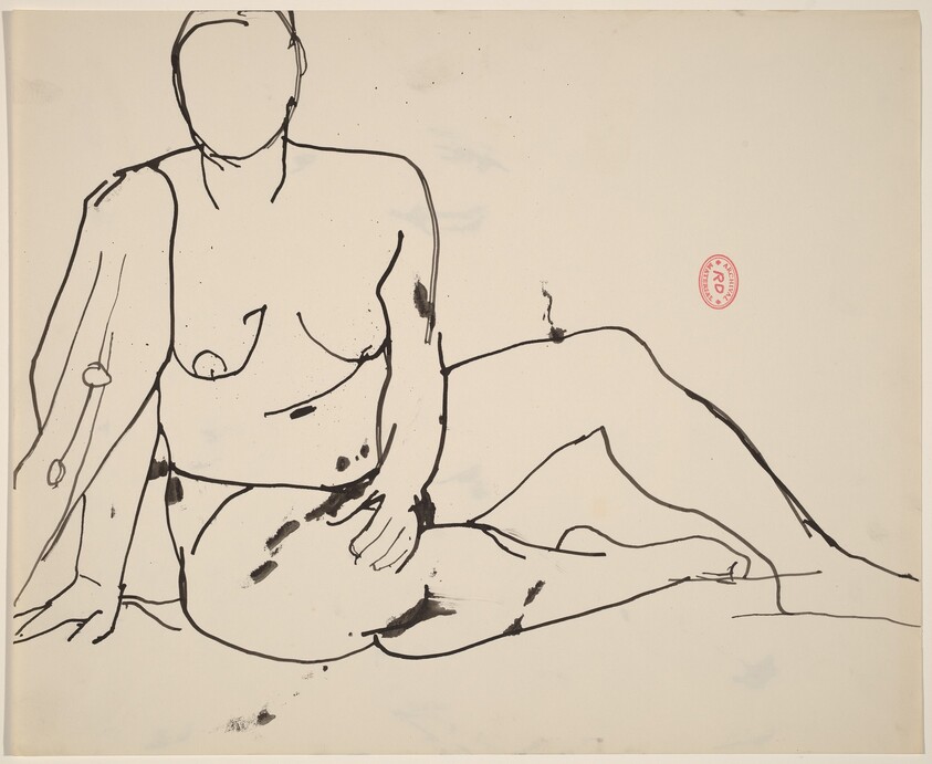 untitled [seated nude with her right shoulder draped]
