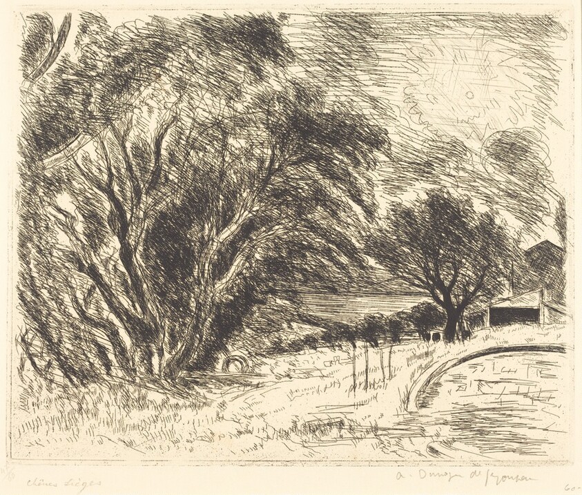 La Ferme a l'aire en fin d'apres-midi