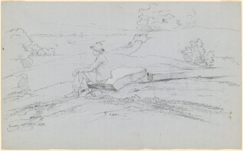 Study for "White Mountains from North Conway, New Hampshire" [recto]