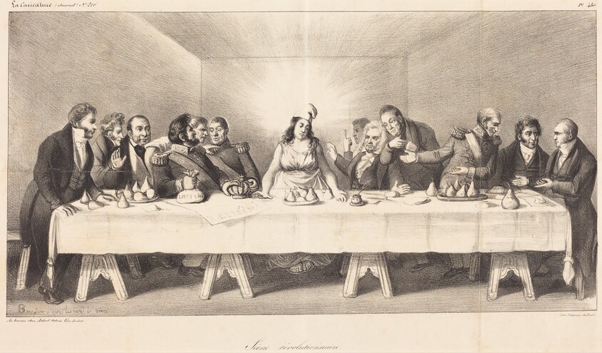 Scène révolutionnaire: Parody on the Last Supper