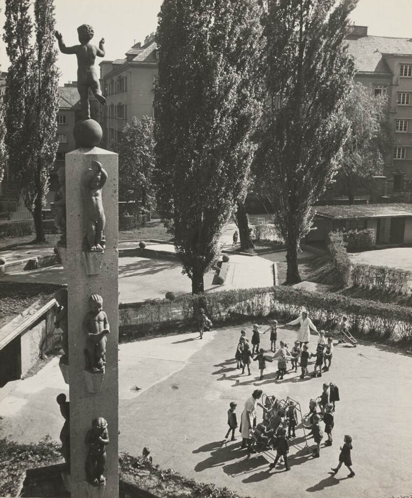Children at play in the kindergarten of one of the model Viennese community housing centres for the working class, built in the 1920s