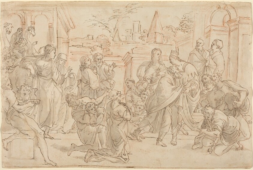 Joseph and His Brother in Egypt [verso]