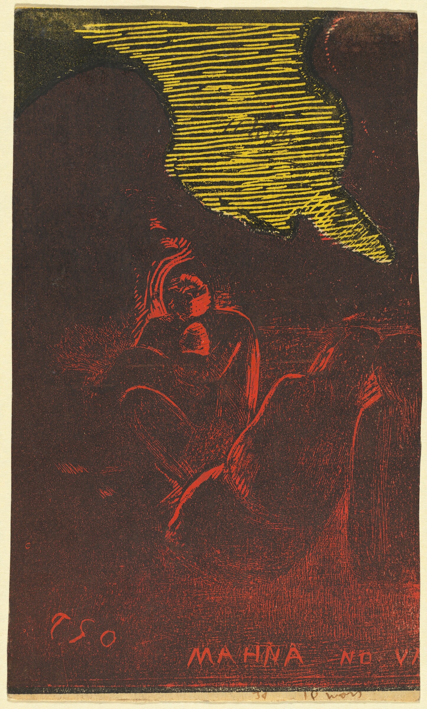 Mahna no Varua Ino (The Demon Speaks) [verso], Paul Gauguin, 1893-1894