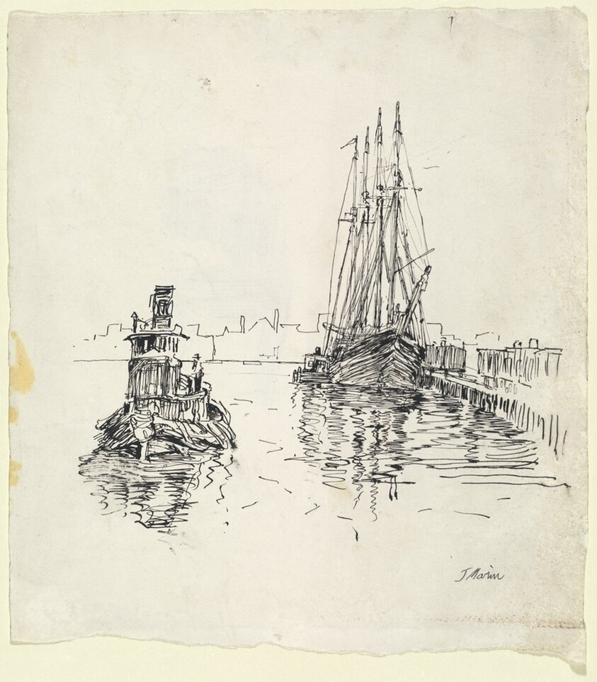 Hudson River, Schooner or 4 Master and Tug