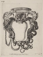 Cartouche Flanked by Dragons, Stefano Della Bella, 1647