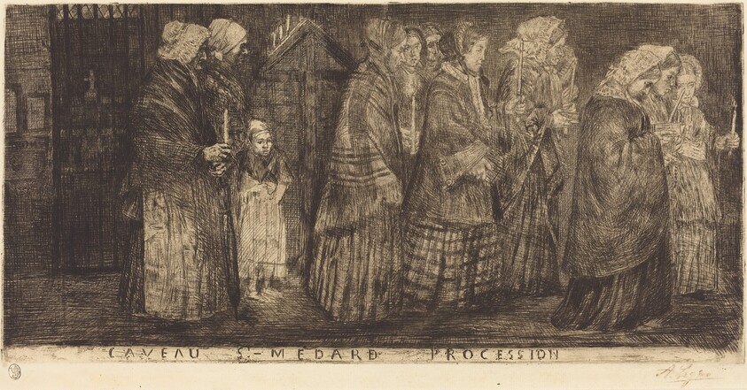 Procession in the Sepulchre of Saint Medard(Procession dans les caveaux de St.Medard)