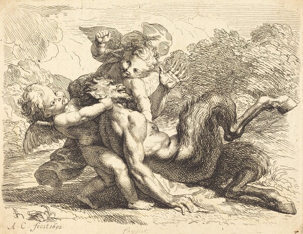 Pan Overcome by Putti