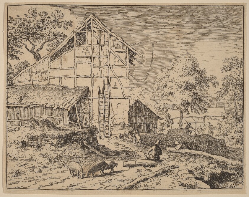 Cottage with Two Ladders