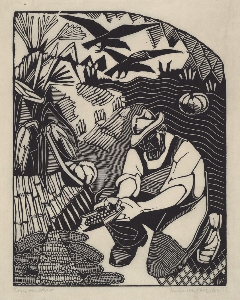 Corn Husker (right panel)