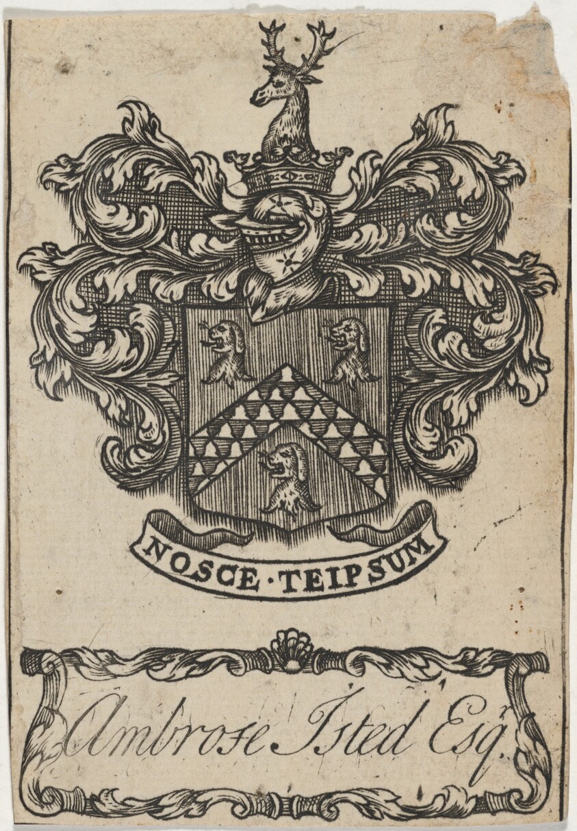 Bookplate for Ambrose Isted