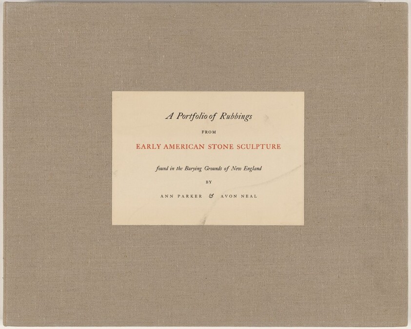 A Portfolio of Rubbings from Early American Sculpture...