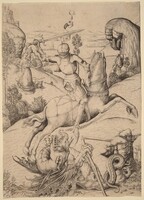 Saint George and the Dragon, Master FVB and Israhel van Meckenem, c. 1480/1490