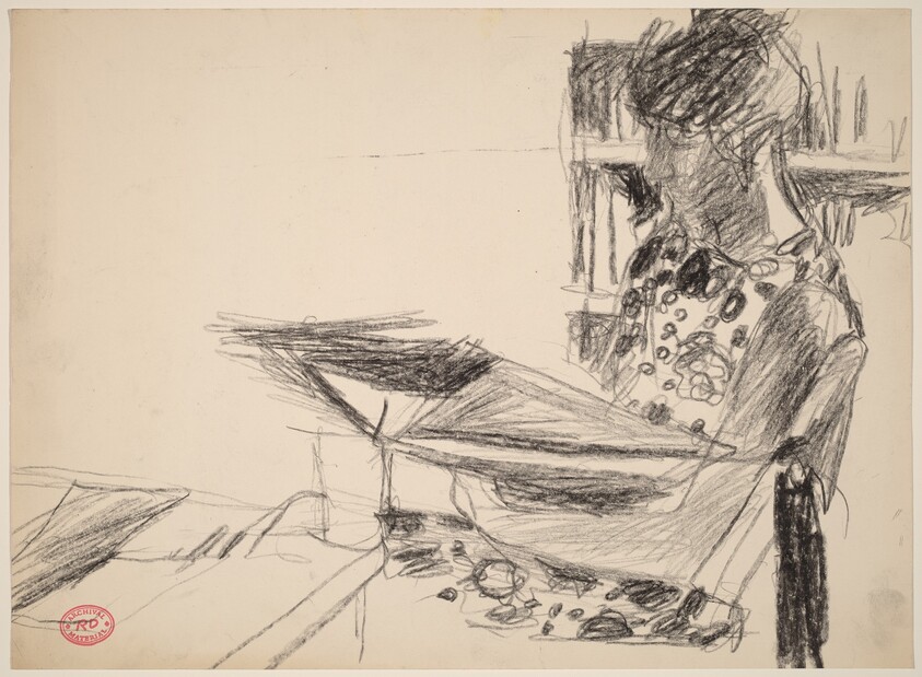 Untitled [seated woman reading]