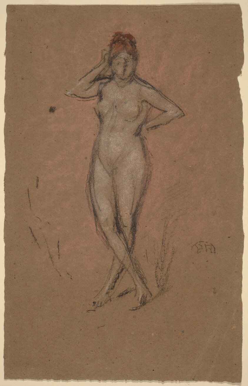 Nude Standing with Legs Crossed