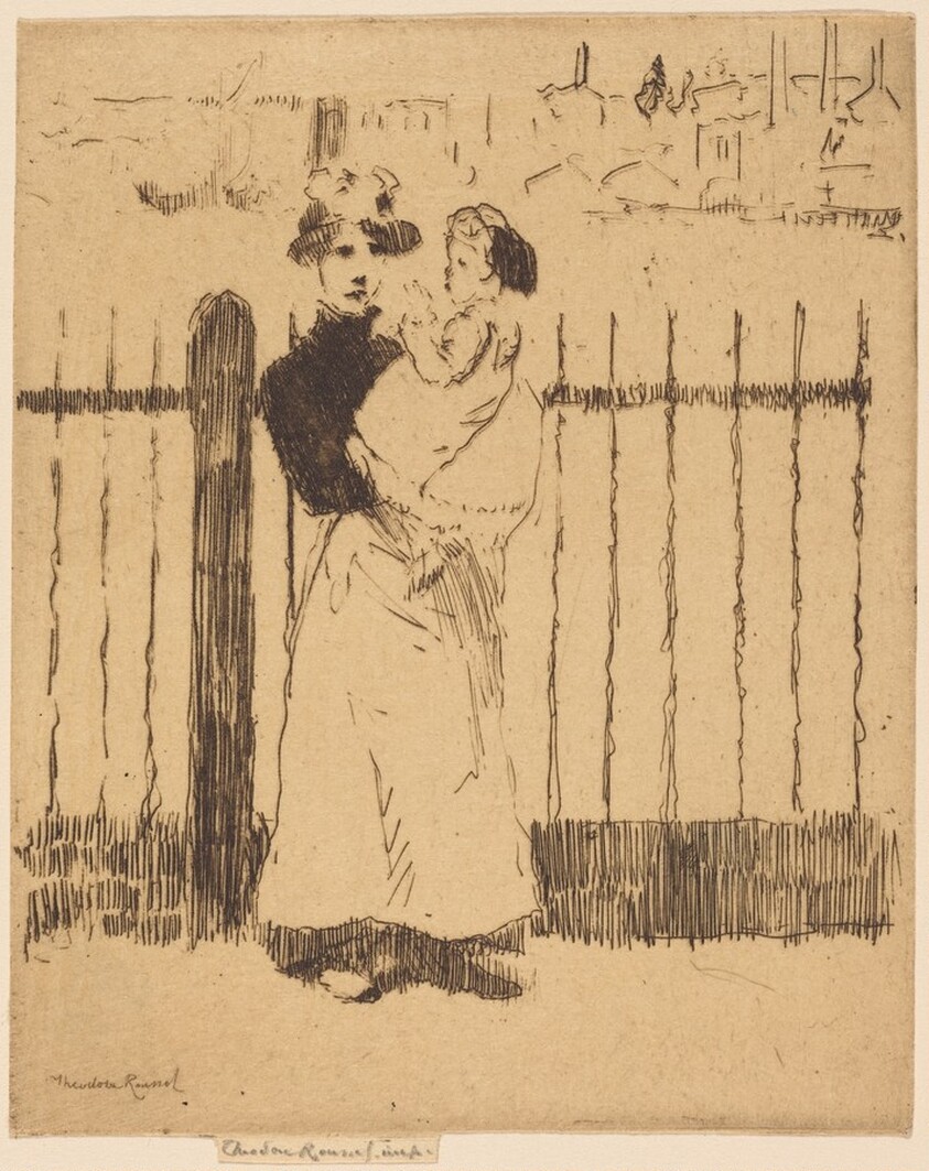 Emma and Her Baby, Chelsea Embankment