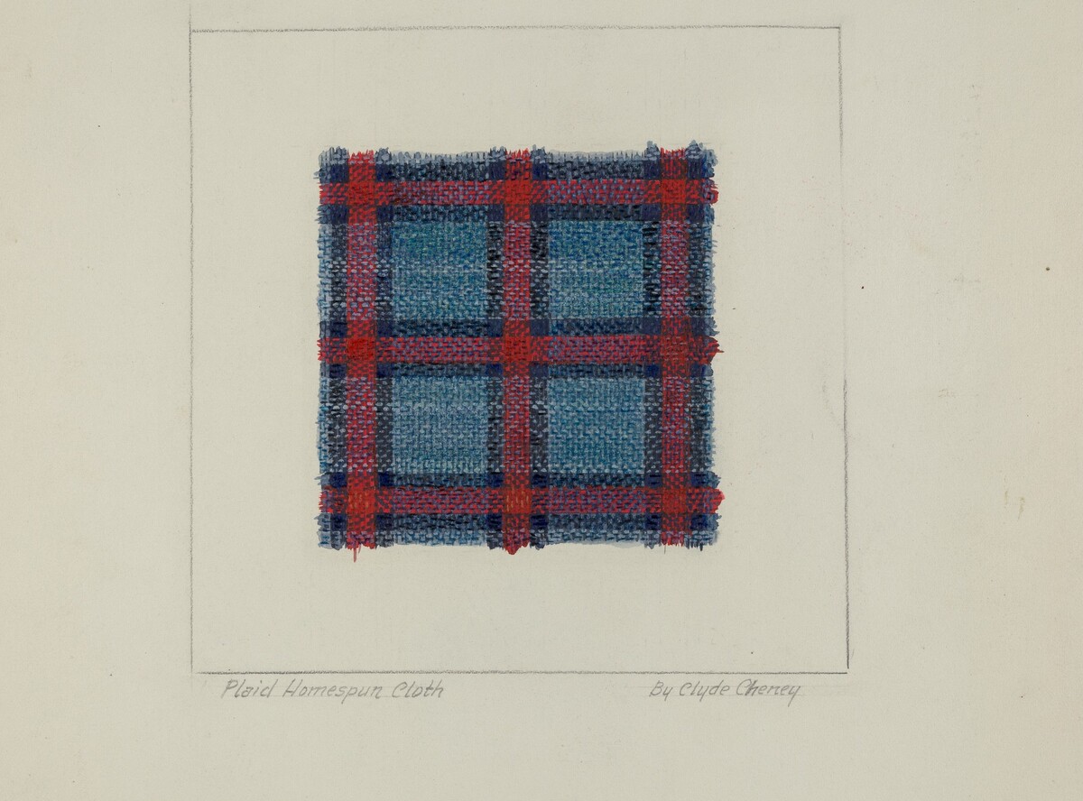 Plaid Homespun Cloth