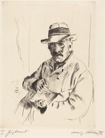 Selbstbildnis im Strohhut (Self-Portrait in a Straw Hat), Lovis Corinth, 1913