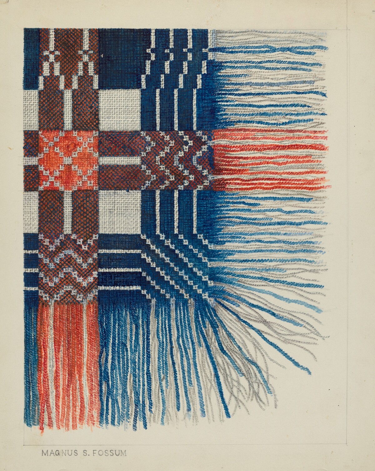 Woven Coverlet (Detail)