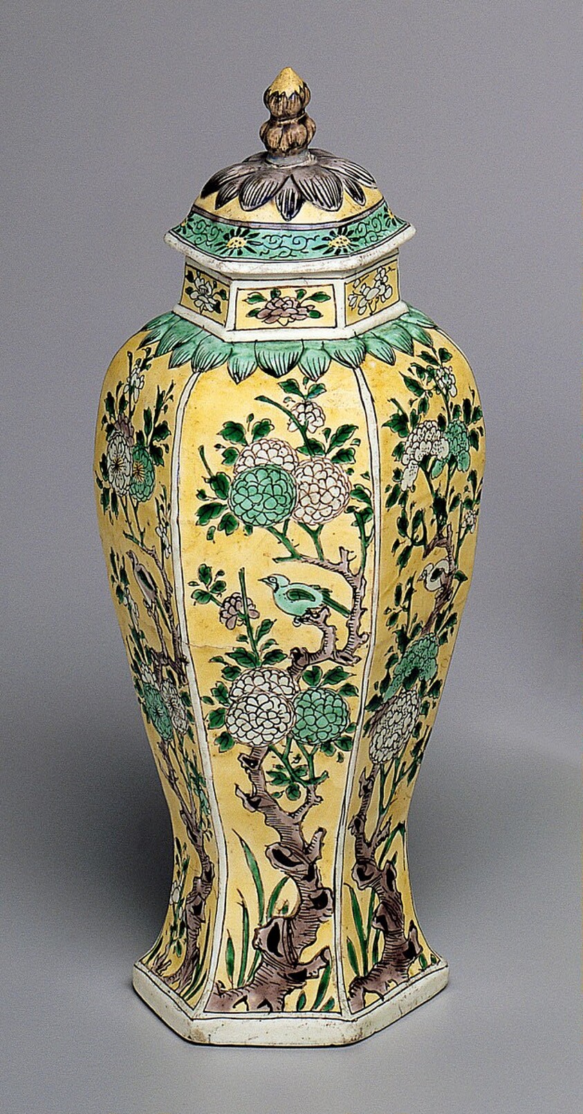 Hexagonal Covered Jar