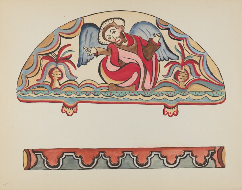 Plate 15: The Creation (Lunette): From Portfolio "Spanish Colonial Designs of New Mexico"
