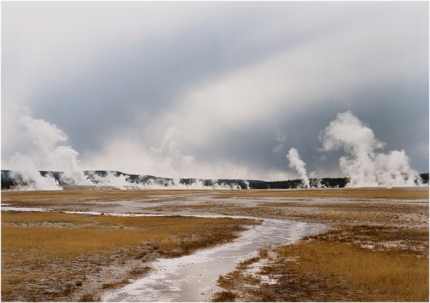 Untitled (Distant Steam Vents, Yellowstone)