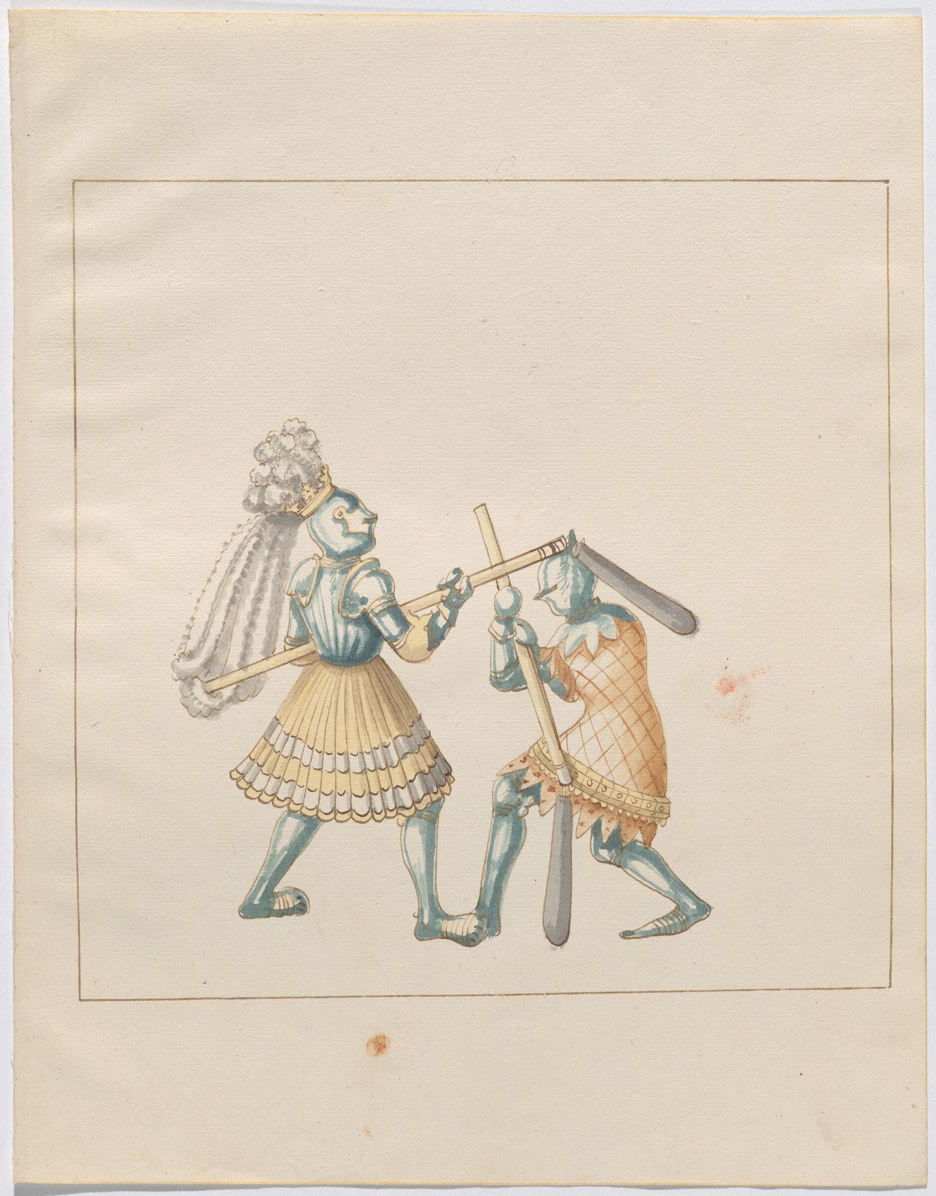 Foot Combat with Flails, German 16th Century, c.1512-1515