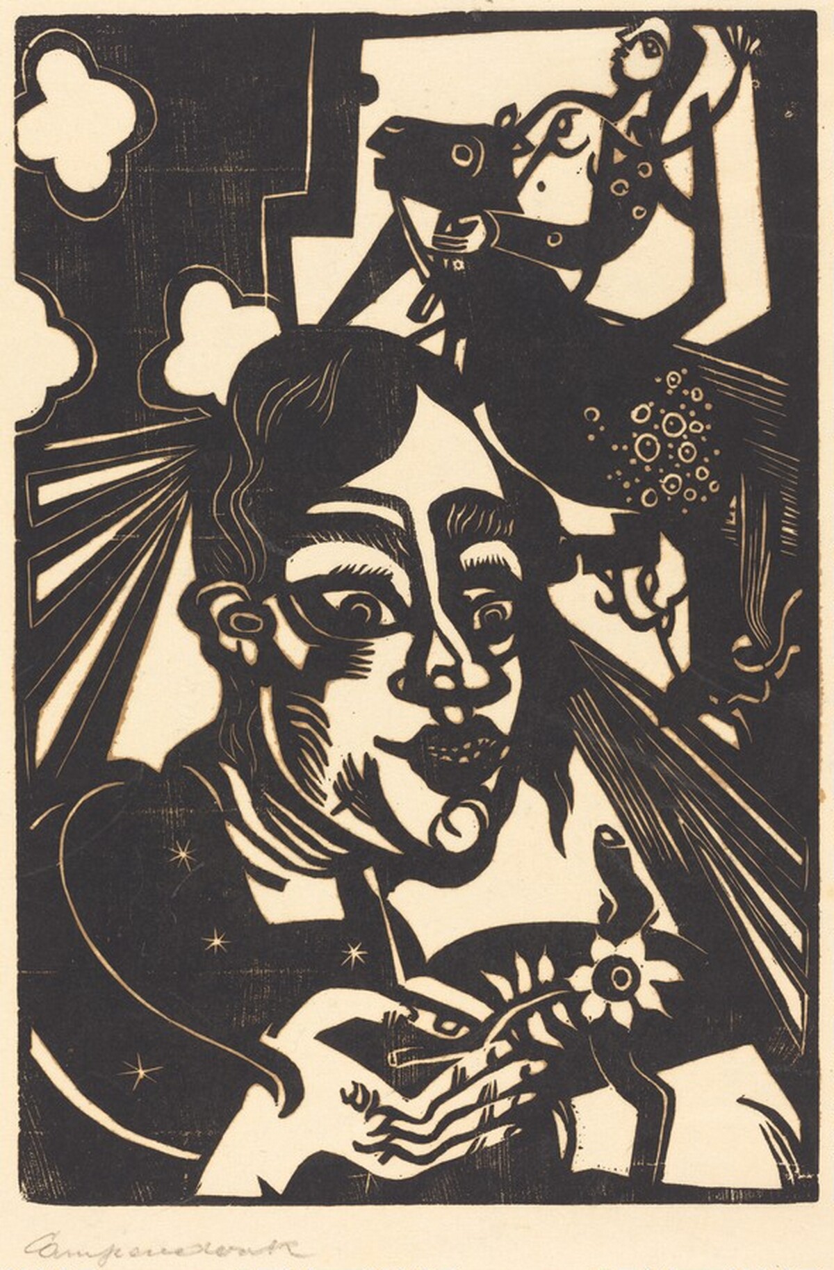 Frau mit Blume (Woman with a Flower)