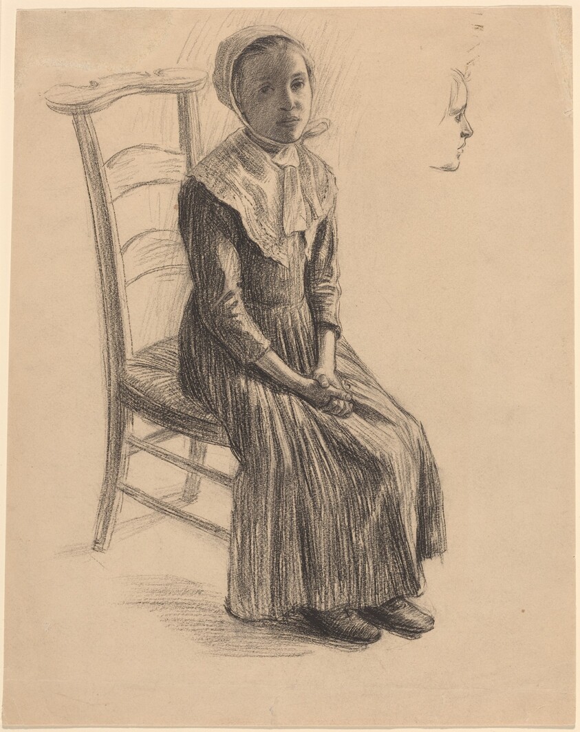 Seated Girl in Peasant Costume