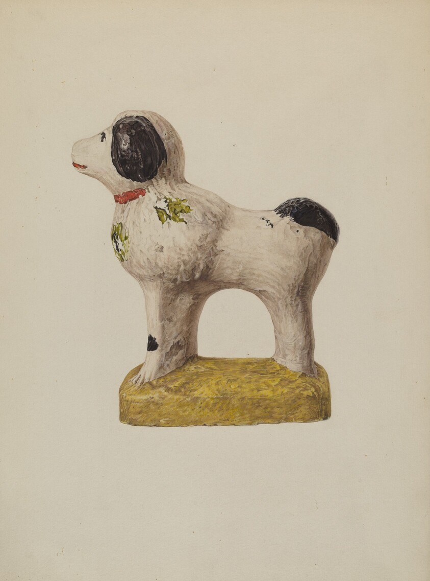 Chalkware Dog