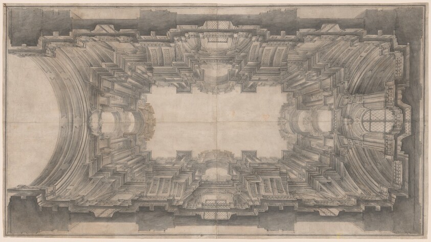 Illusionistic Architecture for the Vault of San Ignazio