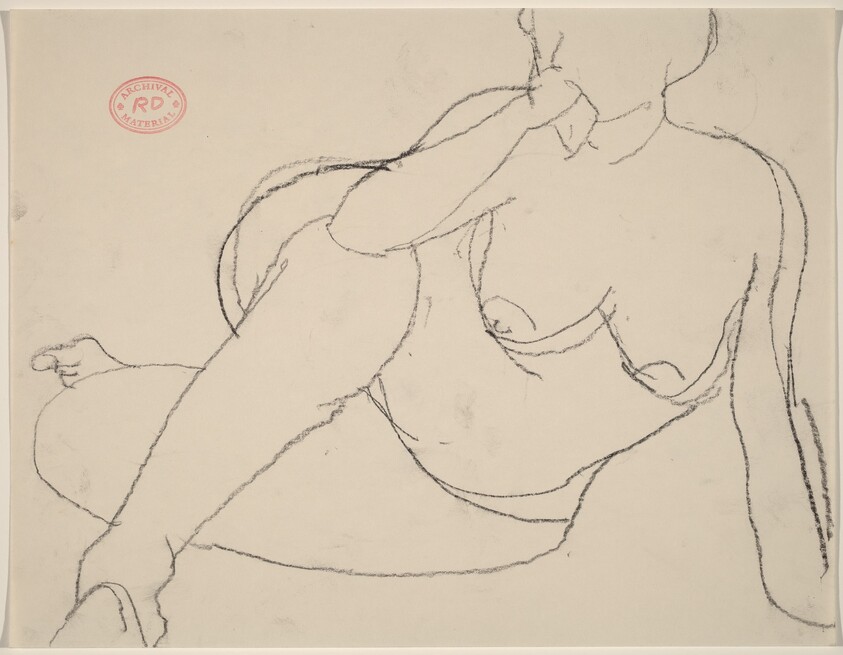 Untitled [nude resting on her left side]