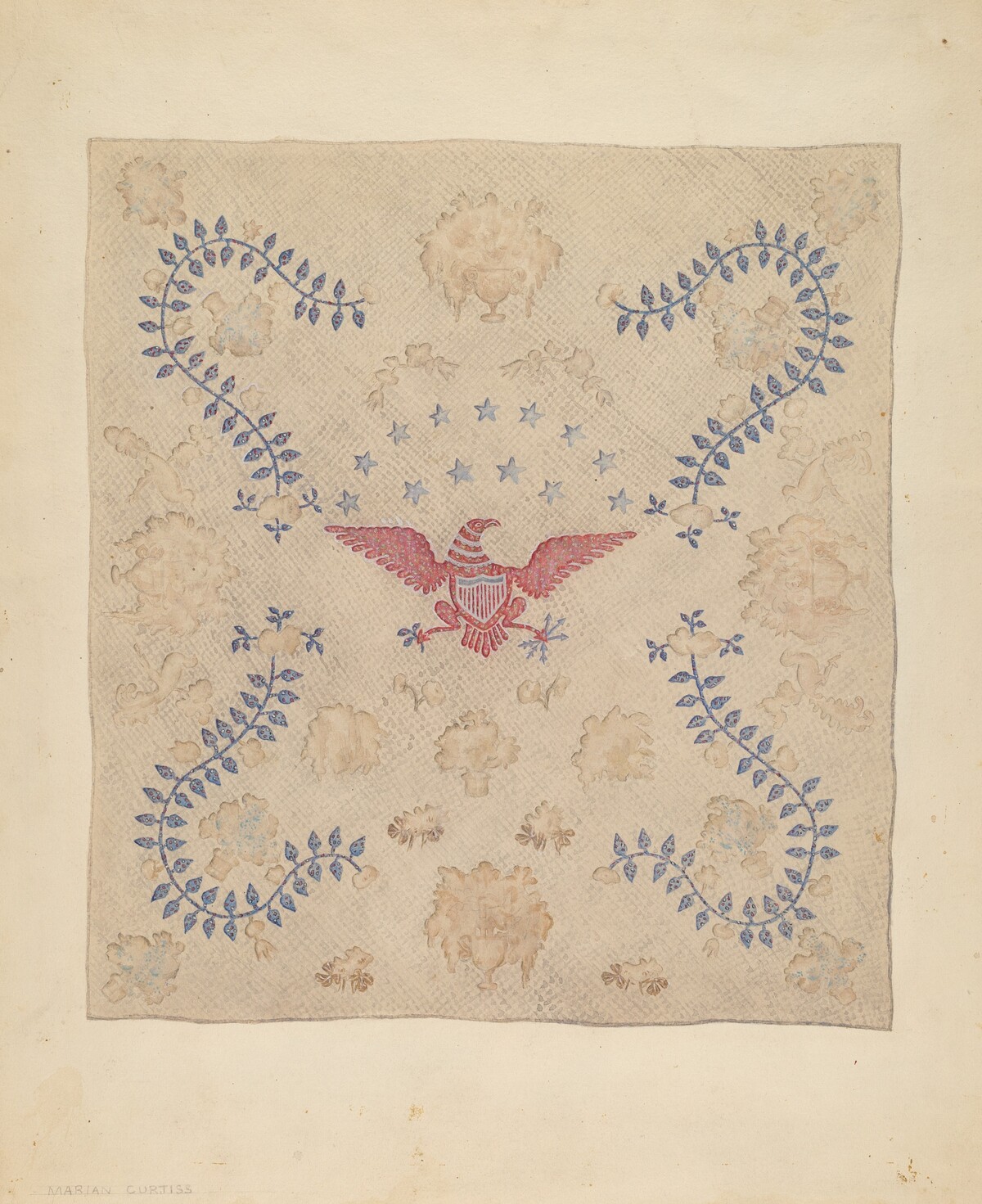 Eagle and Stars Bedspread