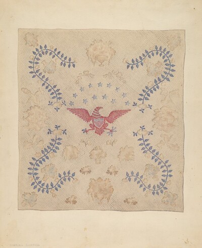 Eagle and Stars Bedspread
