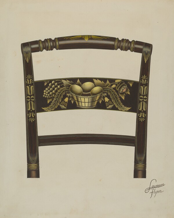 Design on Back of Hitchcock Chair