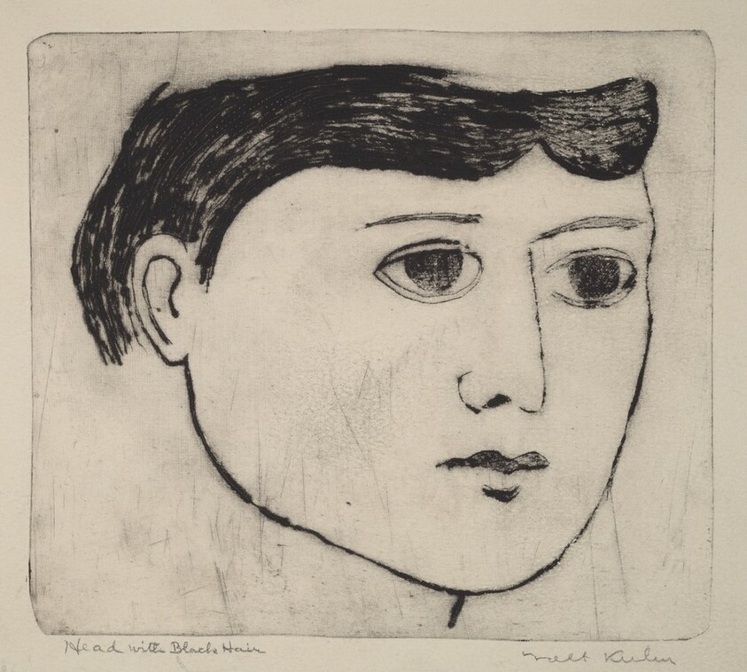 Head with Black Hair