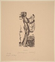 Illustration to Aristophanes, "Die Frosche", Imre Reiner