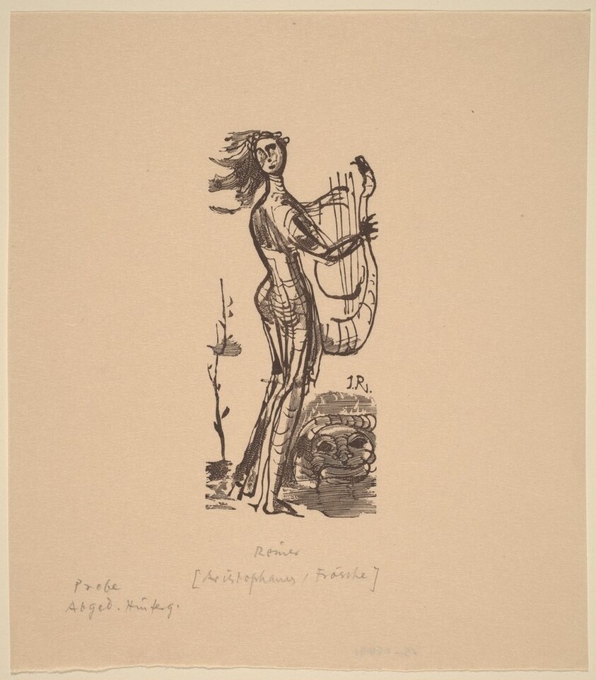 Illustration to Aristophanes, "Die Frosche"