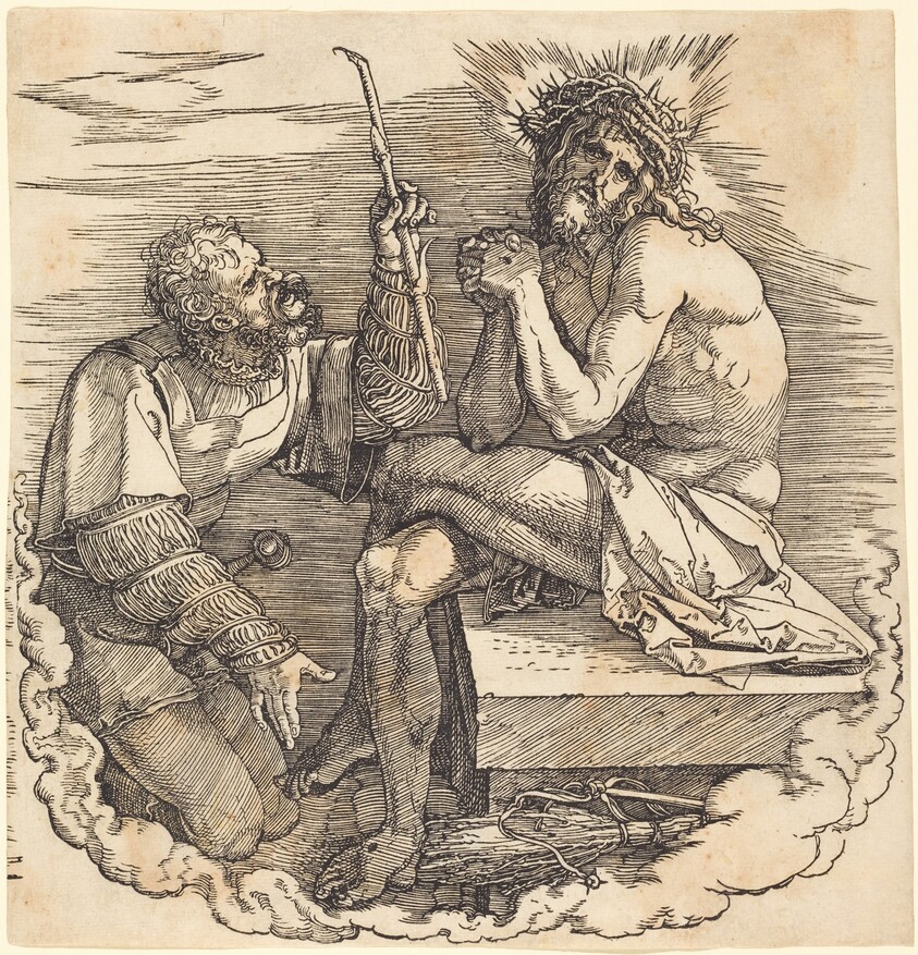 The Man of Sorrows Mocked by a Soldier