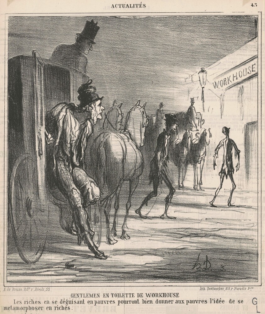 Gentlemen en toilette de workhouse