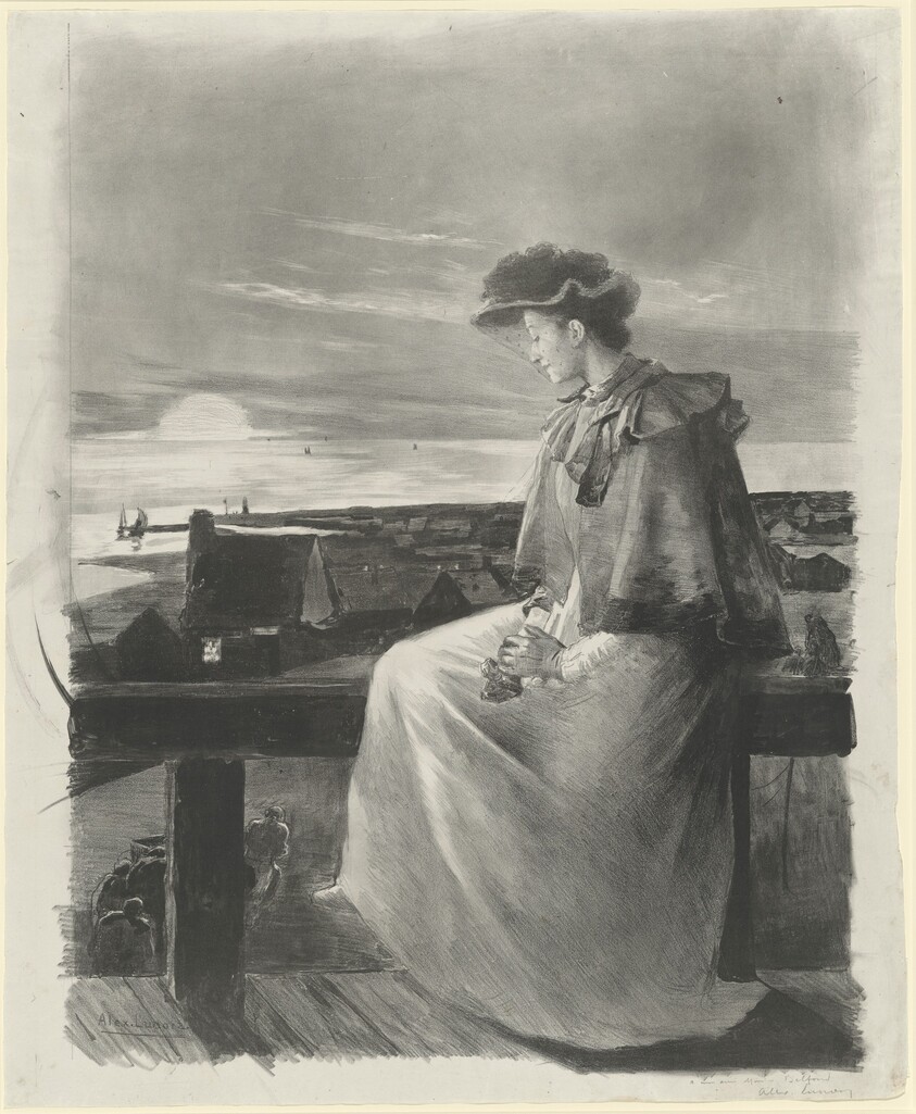 Reverie: Young Woman Sitting by the Sea